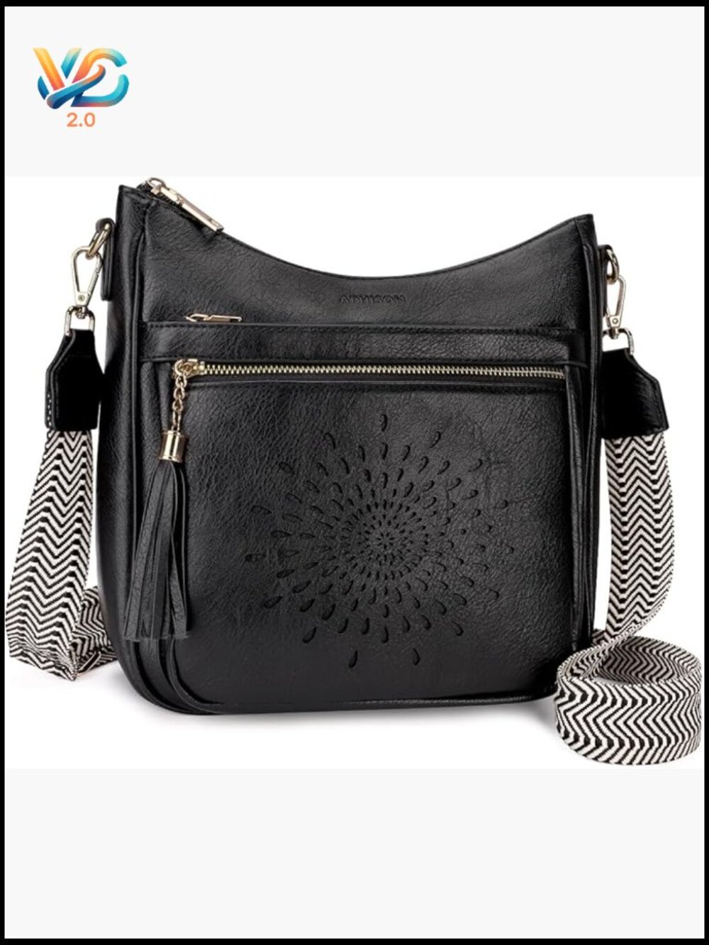 Medium Crossbody Bag for Women Vegan Leather Adjustable Strap Hobo Shoulder